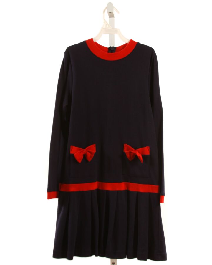 FLORENCE EISEMAN  NAVY    KNIT DRESS WITH BOW