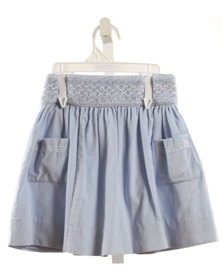 ALICE KATHLEEN  LT BLUE CORDUROY  SMOCKED SKIRT