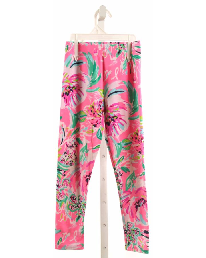 LILLY PULITZER  HOT PINK KNIT FLORAL  LEGGINGS