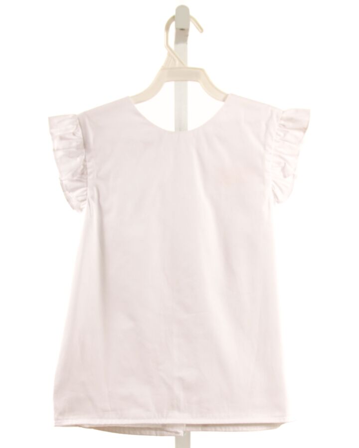 HANNAH KATE  WHITE    SLEEVELESS SHIRT WITH RUFFLE