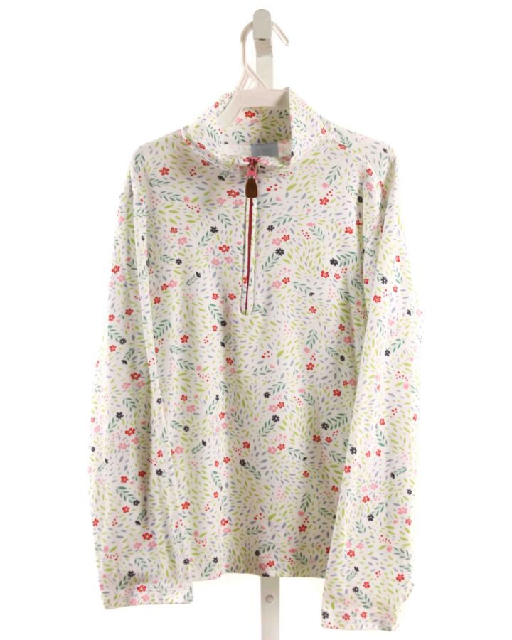 BELLA BLISS  WHITE  FLORAL  PULLOVER