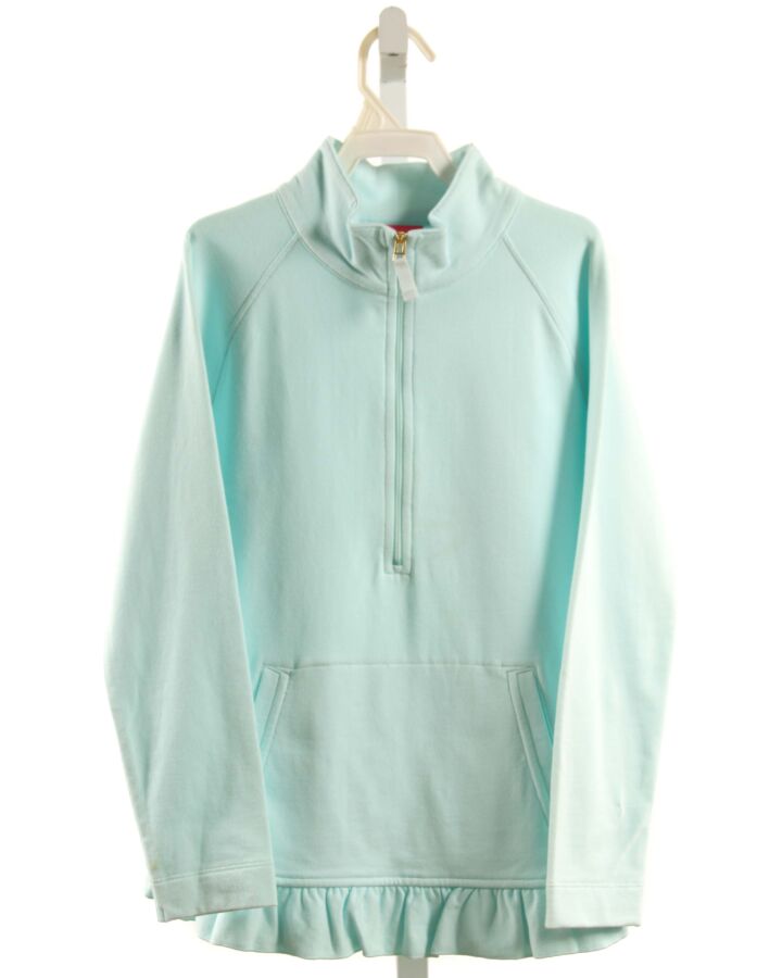 LILLY PULITZER  AQUA    PULLOVER WITH RUFFLE