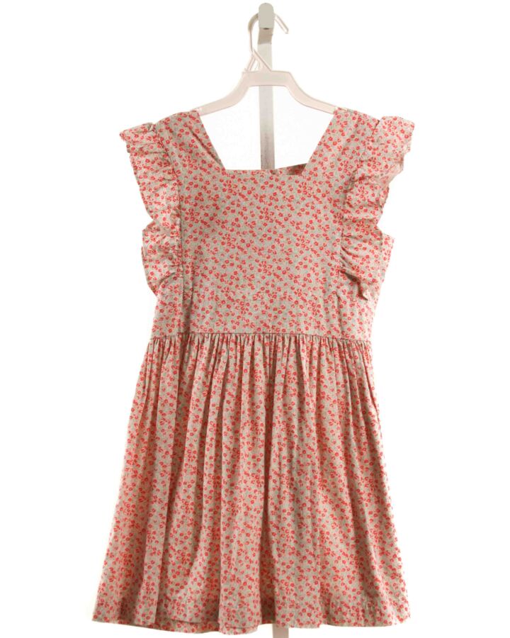 HANNAH KATE  HOT PINK  FLORAL  DRESS WITH RUFFLE