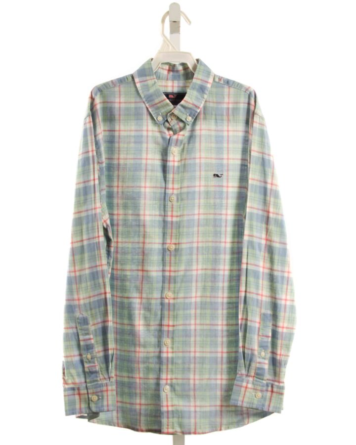 VINEYARD VINES  GREEN  PLAID  DRESS SHIRT