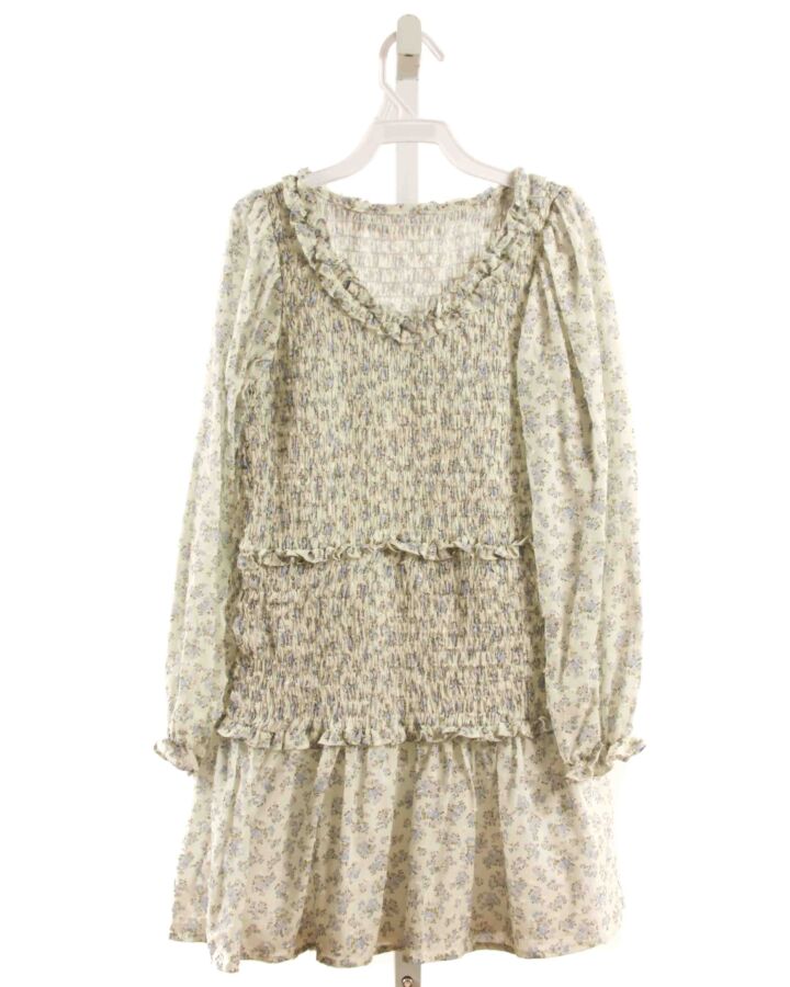 NO TAG  BLUE SWISS DOT FLORAL  DRESS