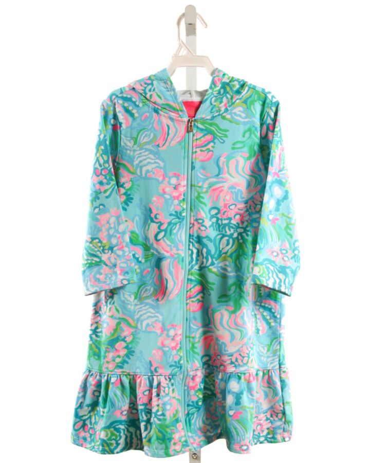 LILLY PULITZER  BLUE  FLORAL  COVER UP