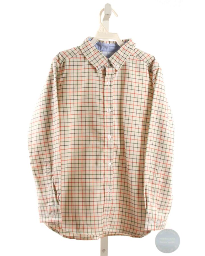 LITTLE ENGLISH  IVORY  WINDOWPANE  DRESS SHIRT