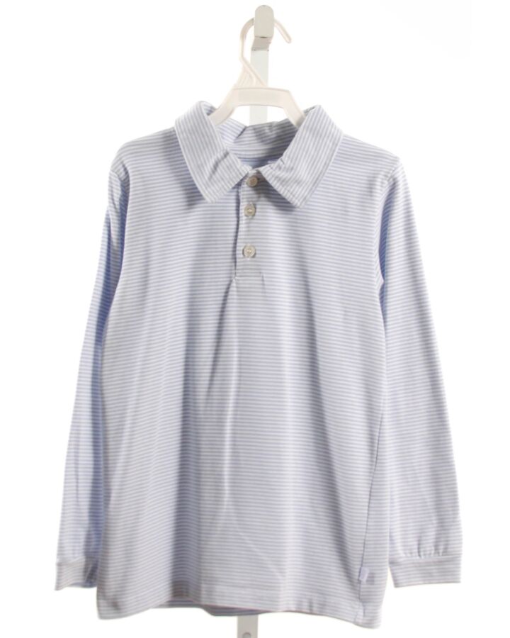 BELLA BLISS  LT BLUE  STRIPED  KNIT LS SHIRT