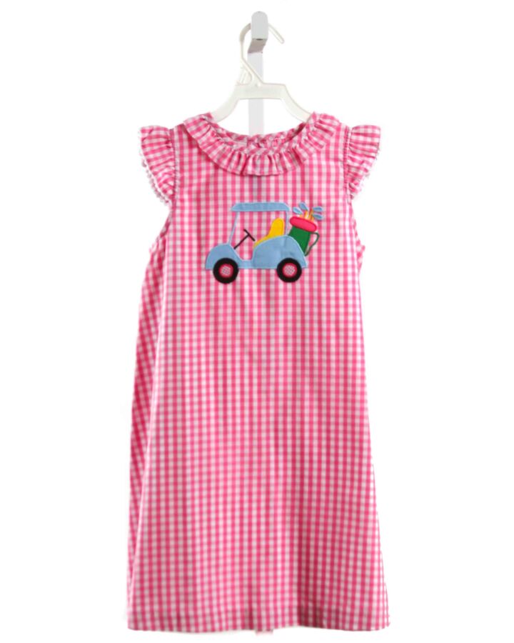 MONDAY'S CHILD  PINK  GINGHAM  DRESS WITH RIC RAC