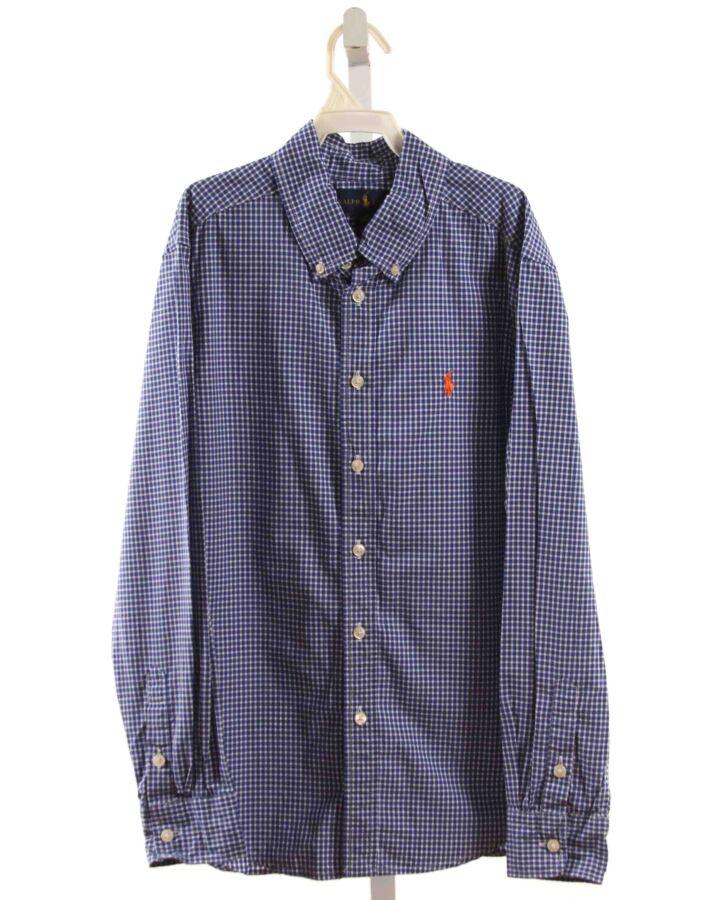 POLO BY RALPH LAUREN  BLUE  GINGHAM  DRESS SHIRT