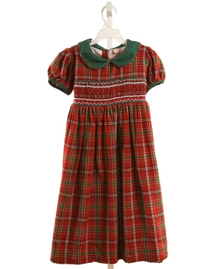 SMOCKINGBIRD  RED  PLAID SMOCKED DRESS