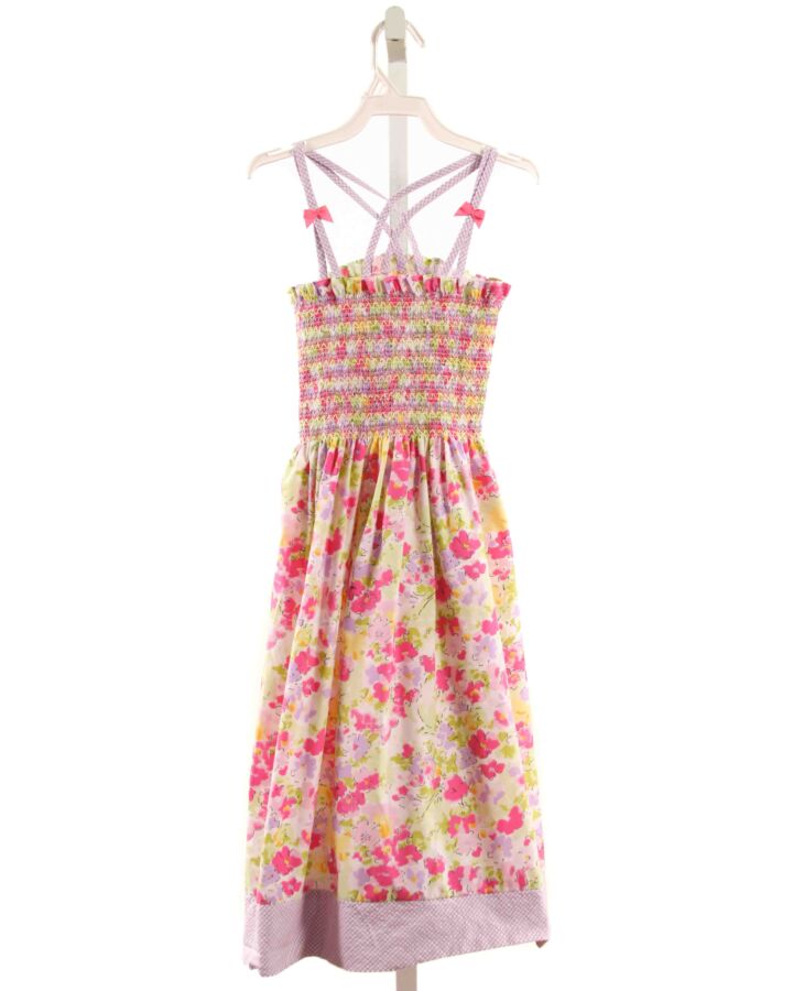 MONDAY'S CHILD  HOT PINK  FLORAL SMOCKED DRESS