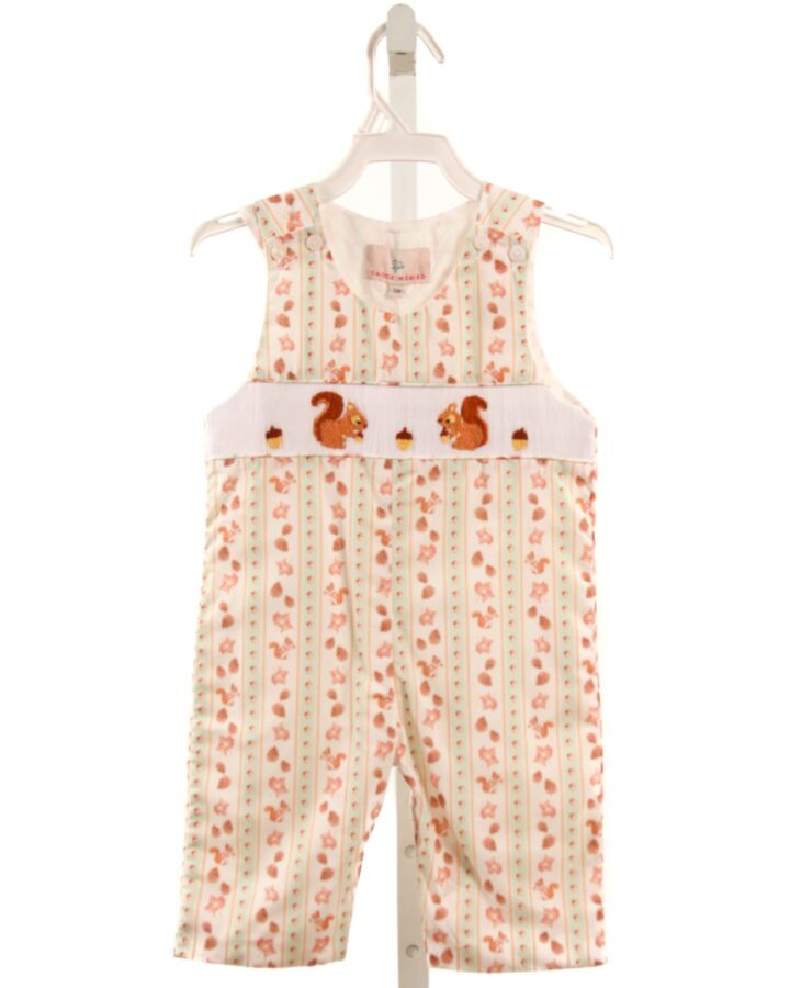 SMOCKINGBIRD  BROWN  PRINT SMOCKED LONGALL