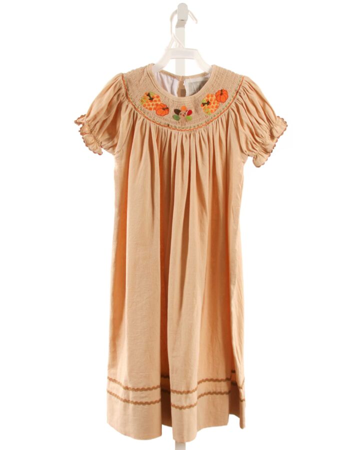 LIL CACTUS  BROWN   SMOCKED DRESS