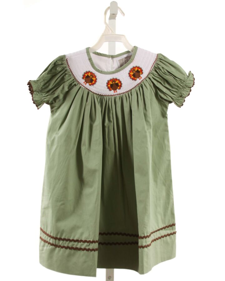 LIL CACTUS  GREEN   SMOCKED DRESS