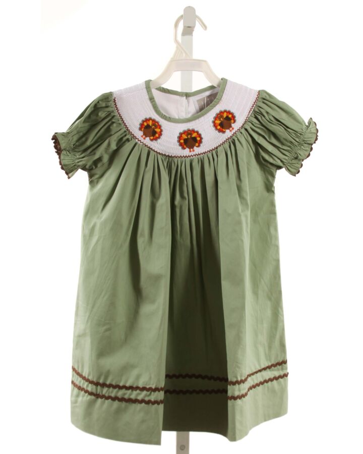 LIL CACTUS  GREEN   SMOCKED DRESS