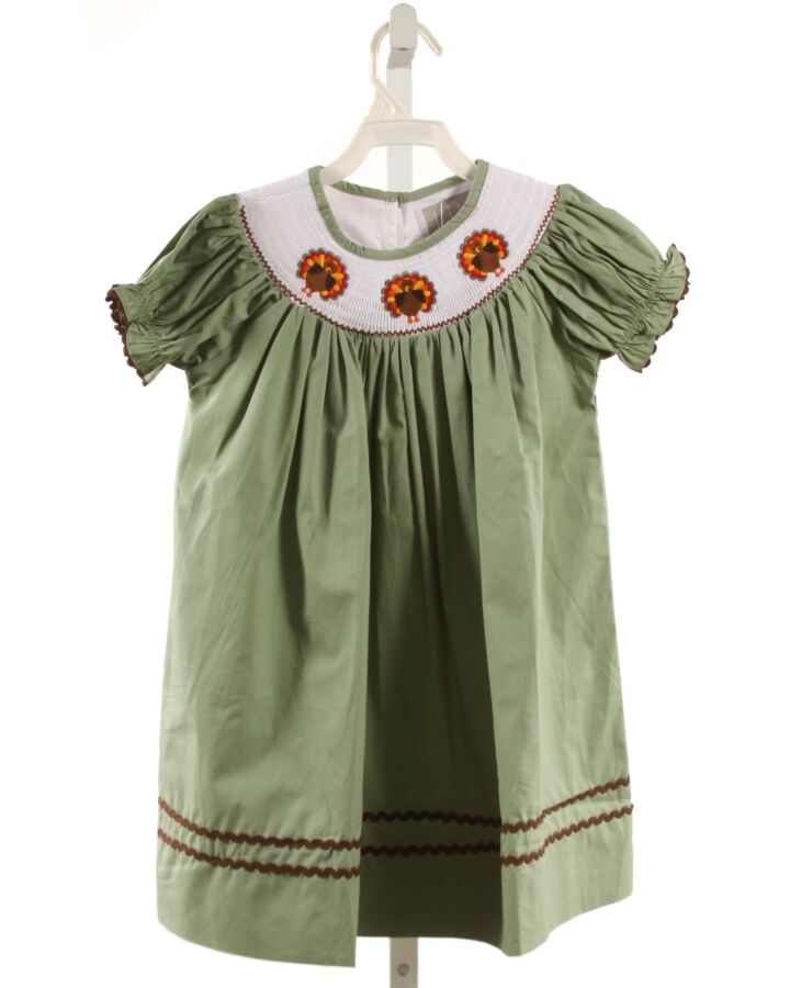 LIL CACTUS  GREEN   SMOCKED DRESS