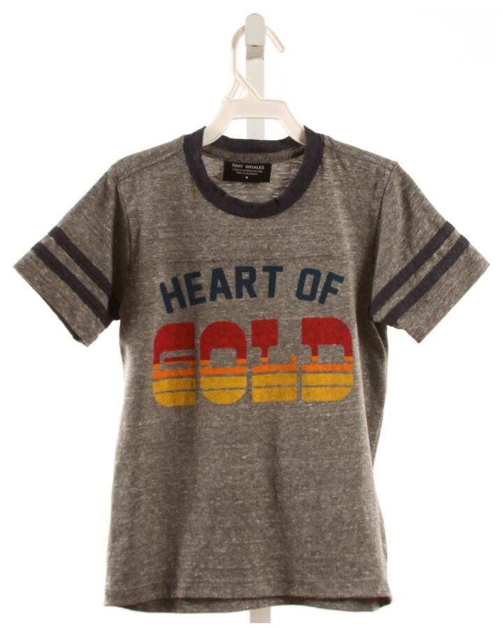 TINY WHALES  GRAY   PRINTED DESIGN T-SHIRT