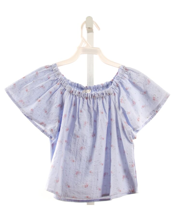 HEART AND ARROW  LT BLUE SEERSUCKER FLORAL  DRESS SHIRT