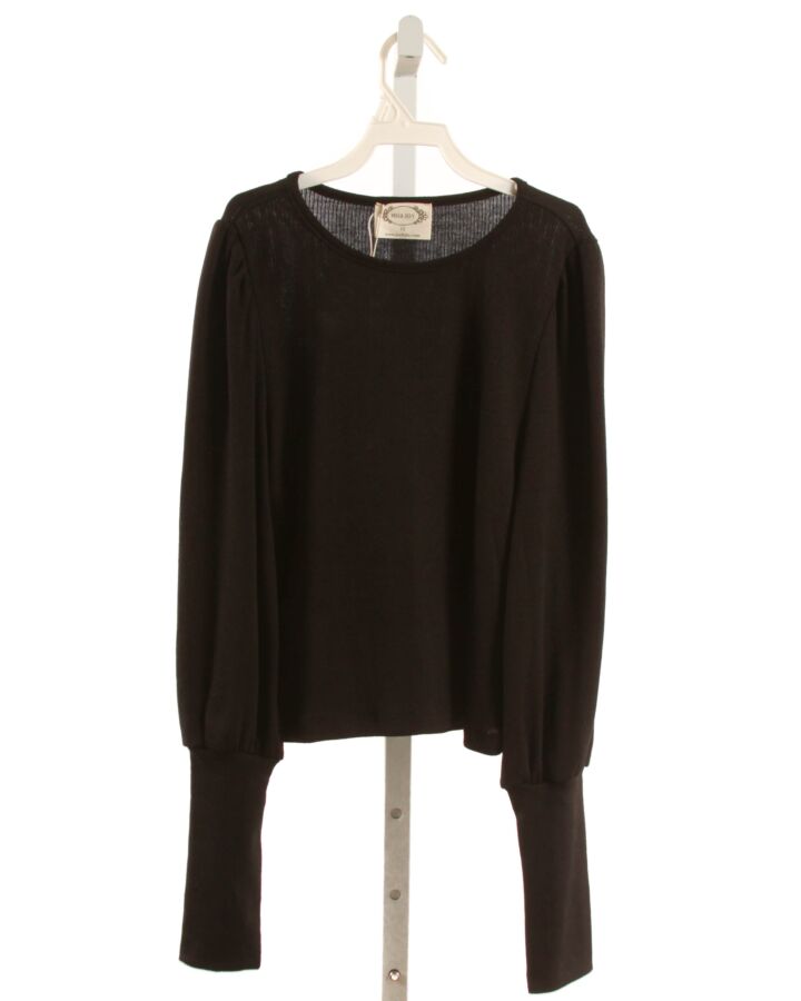 MIA JOY  BLACK    KNIT LS SHIRT