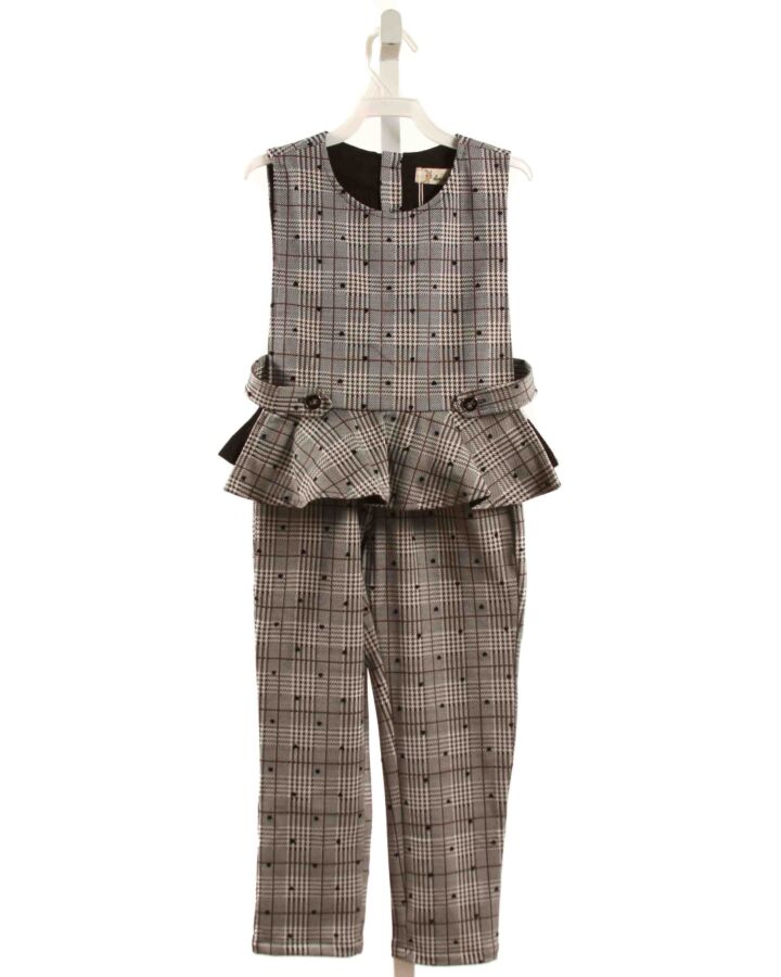 DOE A DEAR  BLACK SWISS DOT HOUNDSTOOTH  2-PIECE DRESSY OUTFIT