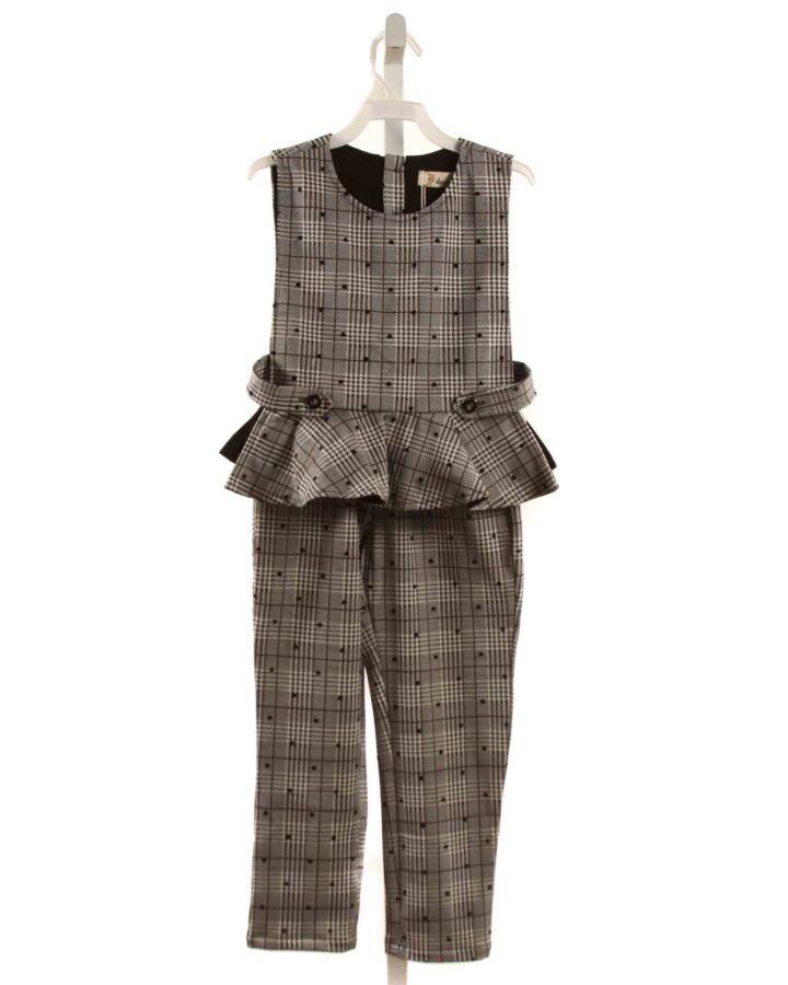 DOE A DEAR  BLACK SWISS DOT HOUNDSTOOTH  2-PIECE DRESSY OUTFIT