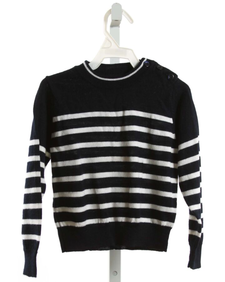 RACHEL RILEY  NAVY WOOL STRIPED  SWEATER