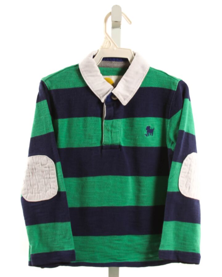 MINI BODEN  GREEN  STRIPED  KNIT LS SHIRT