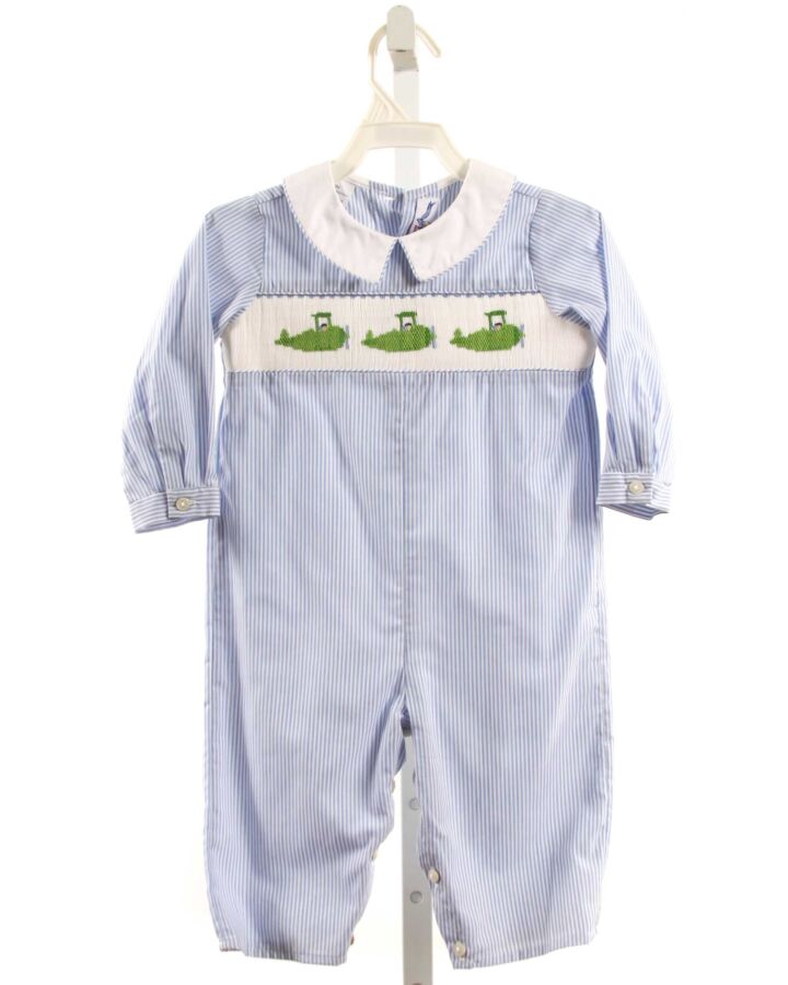 SILLY GOOSE  BLUE  STRIPED  ROMPER