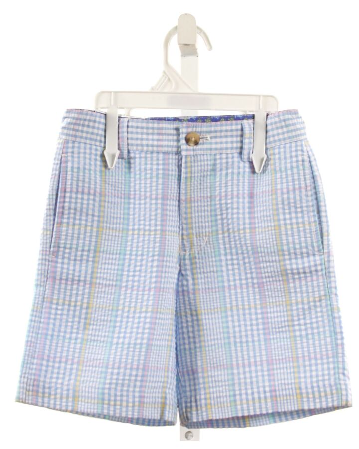 J. BAILEY  LT BLUE SEERSUCKER PLAID  SHORTS