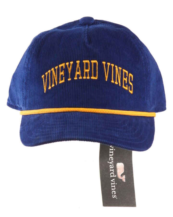 VINEYARD VINES  BLUE CORDUROY  EMBROIDERED HAT