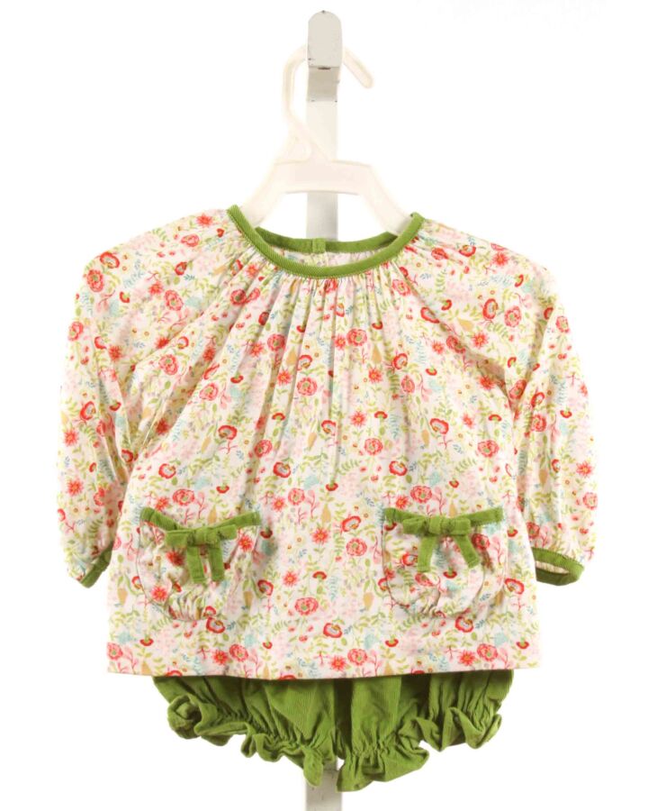 LITTLE ENGLISH  GREEN  FLORAL  2-PIECE OUTFIT