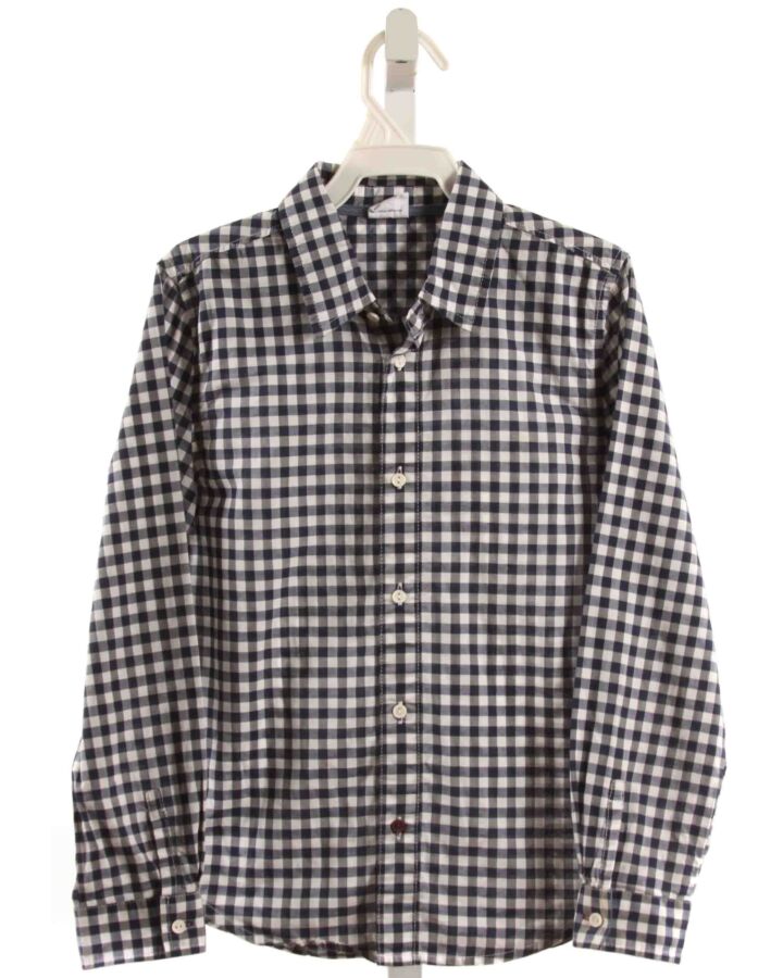 EGG  NAVY  GINGHAM  DRESS SHIRT