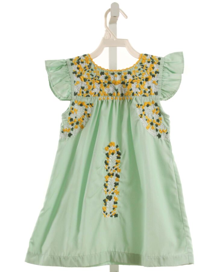 SIX HONEYBEES  GREEN   EMBROIDERED DRESS