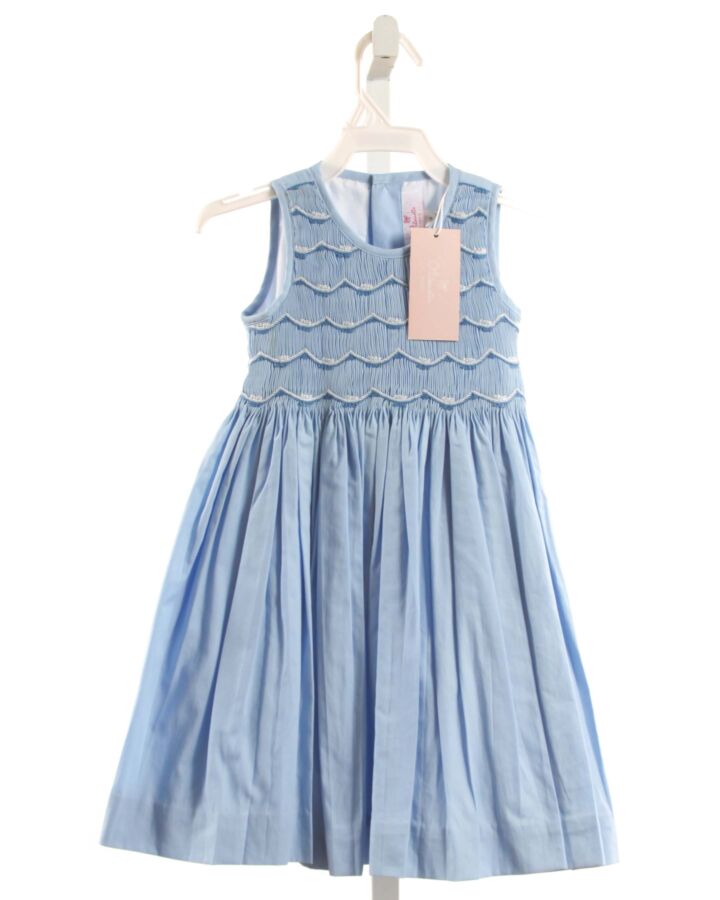 ANTOINETTE PARIS  BLUE   SMOCKED DRESS