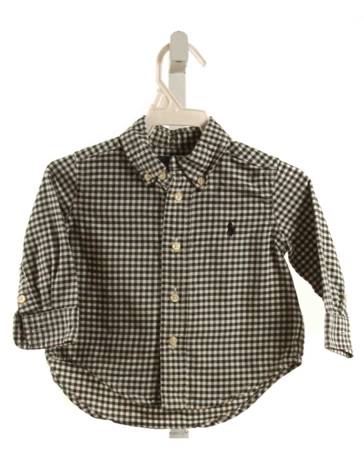 RALPH LAUREN  FOREST GREEN  GINGHAM  DRESS SHIRT