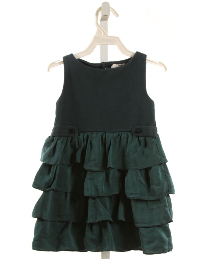 CREWCUTS  GREEN    DRESS WITH RUFFLE