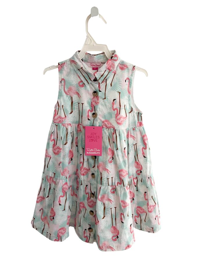 RUFFLE BUTTS  BLUE   PRINTED DESIGN DRESS