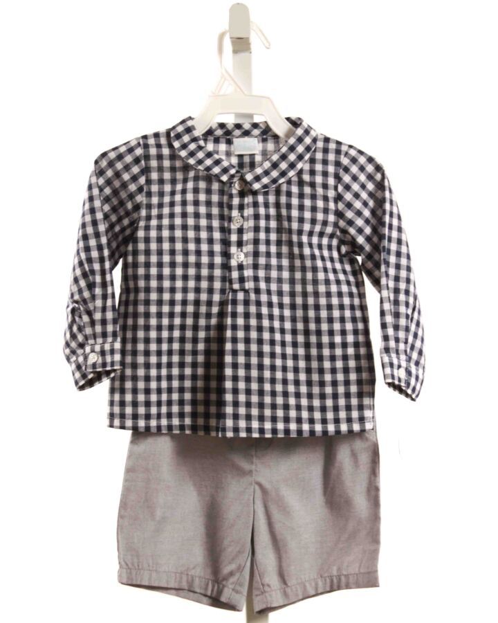 EDGEHILL COLLECTION  BLUE  GINGHAM  2-PIECE OUTFIT