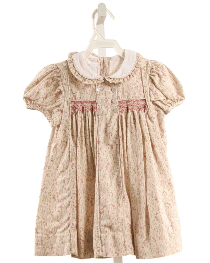 ALICE KATHLEEN  IVORY  FLORAL SMOCKED DRESS