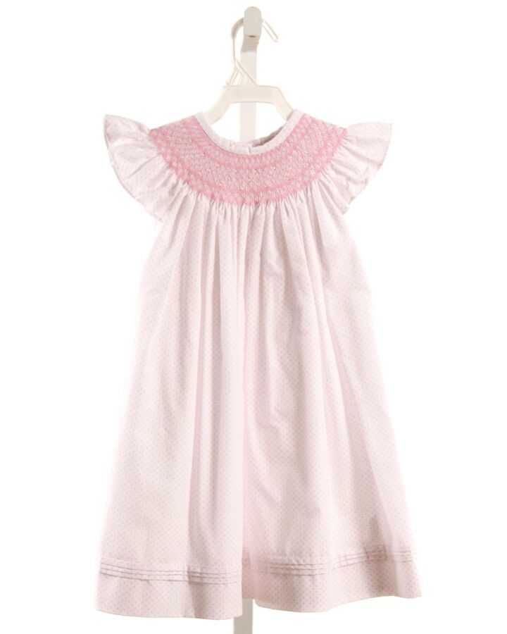 STELLYBELLY  LT PINK  POLKA DOT SMOCKED DRESS