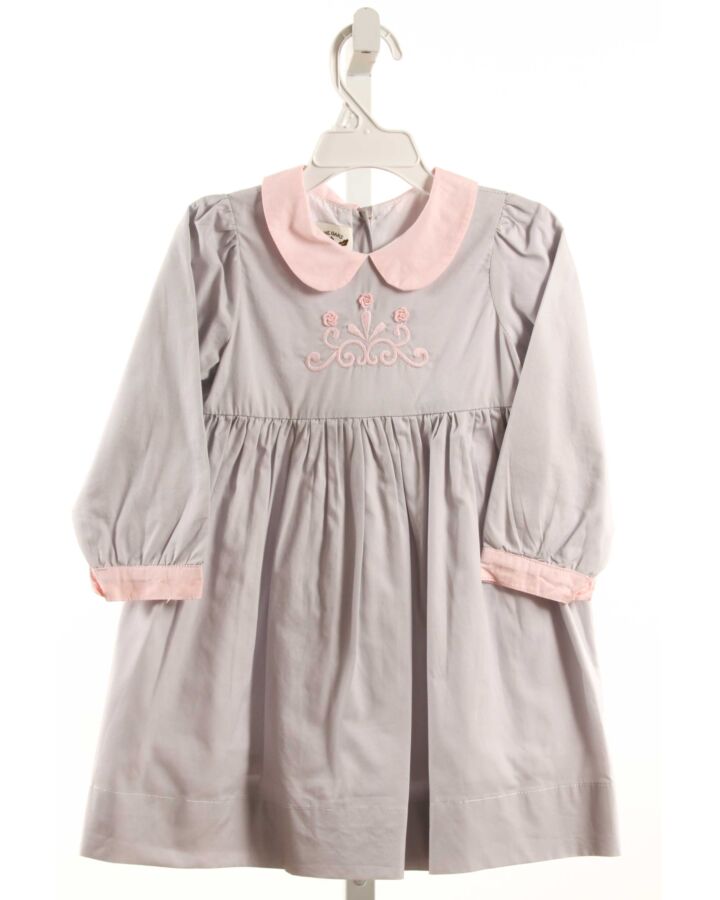 THE OAKS APPAREL   GRAY   EMBROIDERED DRESS