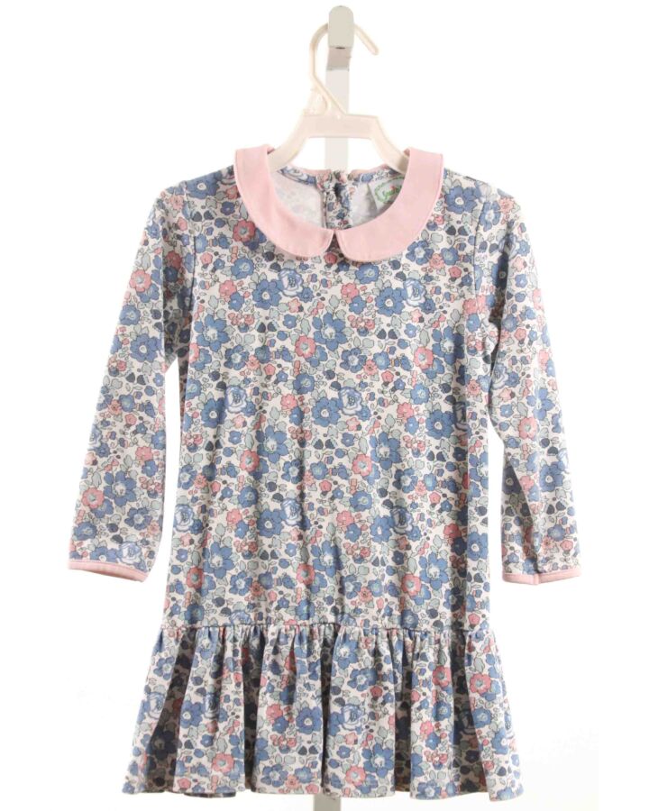 GRACE & JAMES  BLUE  FLORAL  KNIT DRESS