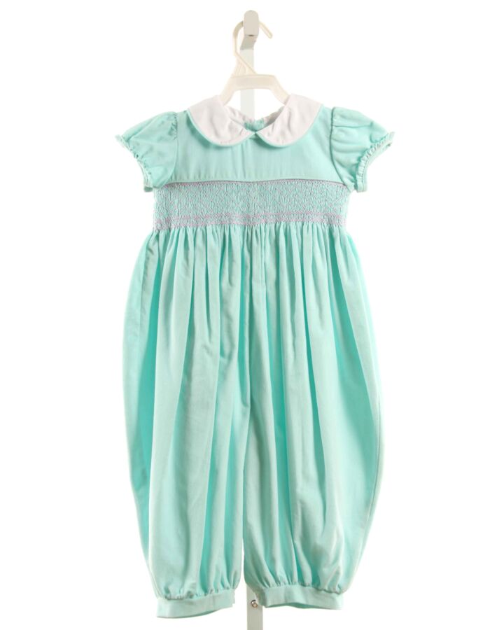 ALICE KATHLEEN  AQUA CORDUROY  SMOCKED ROMPER