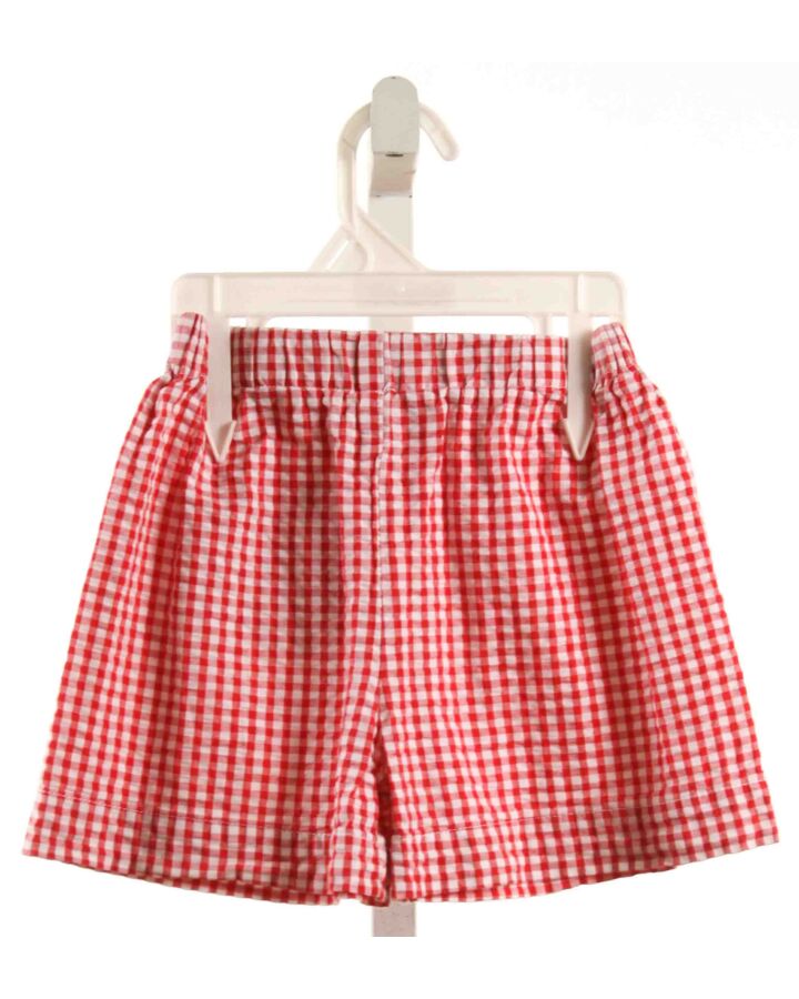 RED BEANS  RED SEERSUCKER GINGHAM  SHORTS