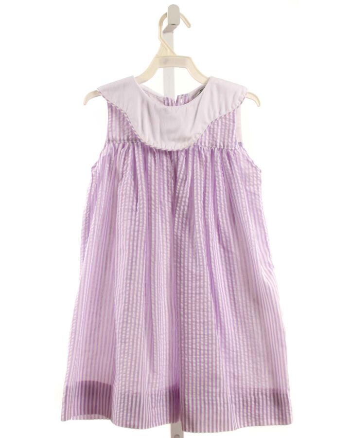 SMOCKED THREADS CECIL & LOU  LAVENDER SEERSUCKER STRIPED  DRESS