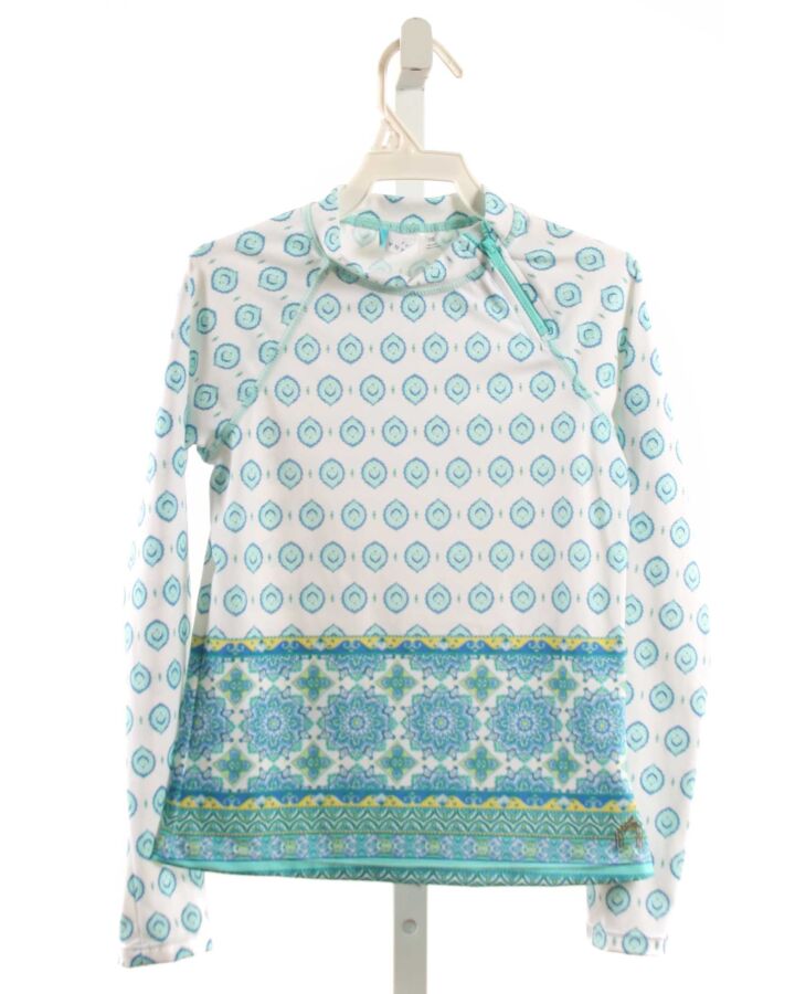 CABANA LIFE  BLUE   PRINTED DESIGN RASH GUARD