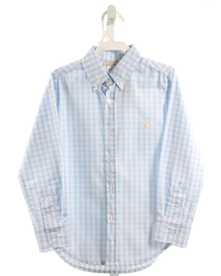 THE BEAUFORT BONNET COMPANY  LT BLUE  GINGHAM  DRESS SHIRT