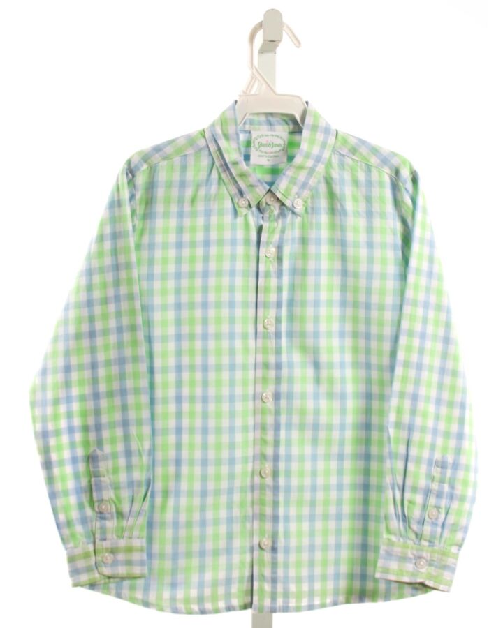 GRACE & JAMES  LT GREEN  PLAID  DRESS SHIRT