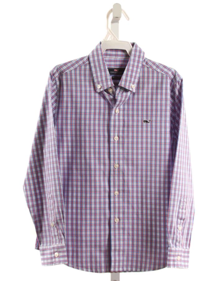 VINEYARD VINES  BLUE  PLAID  DRESS SHIRT